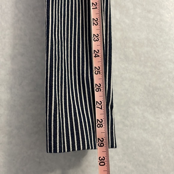 Banana Republic Sloan crop pant 0P blue with white stripes - Picture 6 of 6